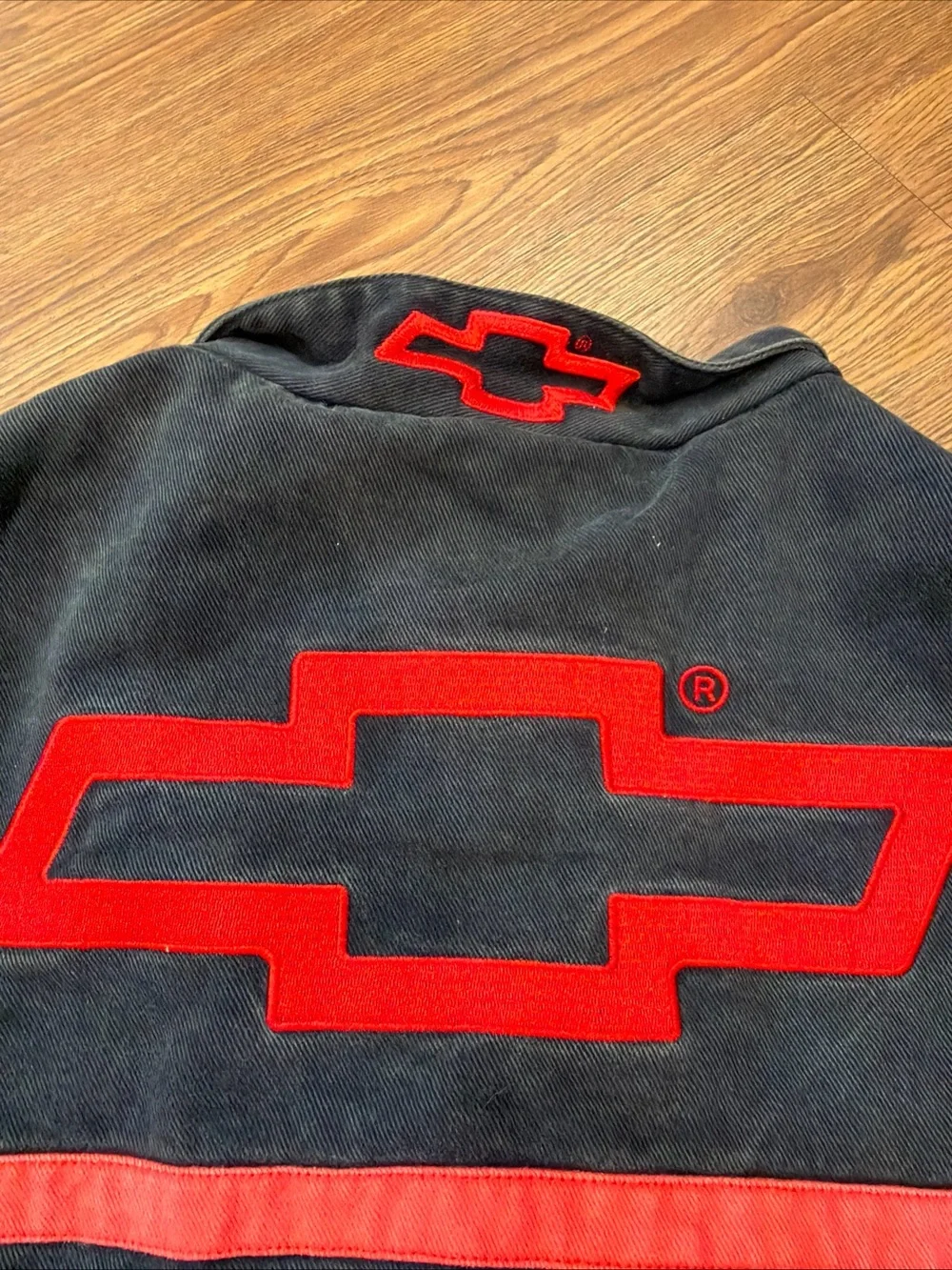 Vintage Chevrolet Racing Men's Black & Red Bomber Jacket